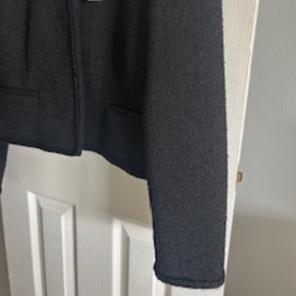 NWT J.Crew Louisa Lady Jacket In Maritime Tweed Size 12 Black - Picture 12 of 16